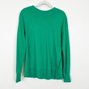 Sweaty Betty After Class Split Sweatshirt Green Small US 6 Activewear Athletic